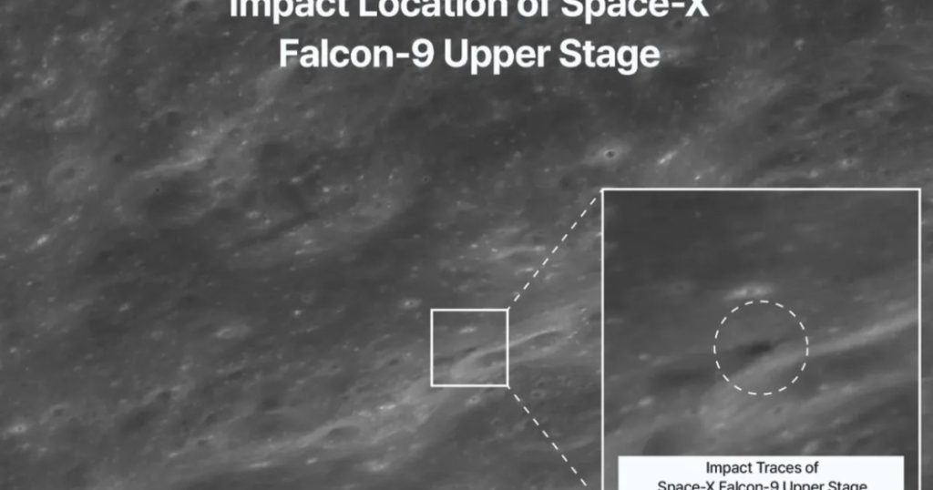 Primele imagini cu craterul format de impactul rachetei SpaceX pe Lună. Motivul pentru care nu poate fi văzut de pe Pământ