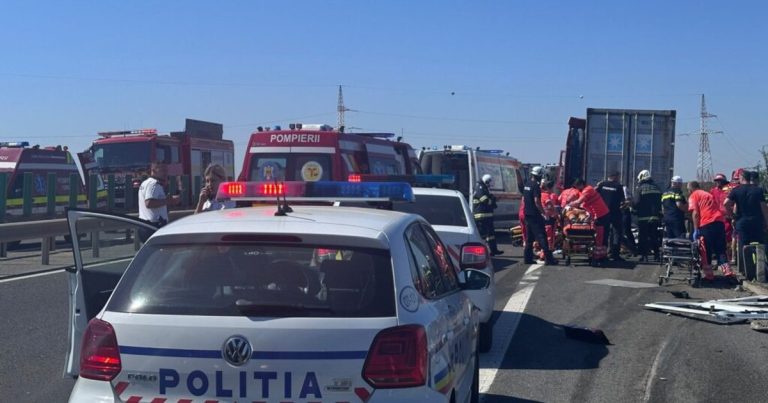 Accident cu 6 mașini pe A2, la Cernavodă. Traficul spre București este restricționat
