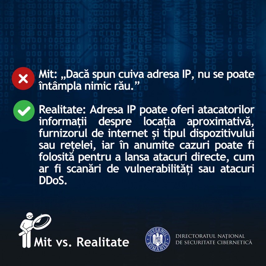 DNSC avertizeaza-Ce se poate intampla daca iti faci publica adresa IP
