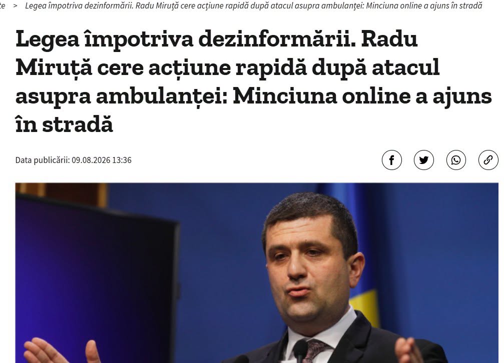 Alis Popa: Clipul manipulator de pe TikTok cu ”atacul asupra ambulanței” pare că a fost lansat intenționat, să genereze reacții și pretextul pentru a justifica legea ”anti-dezinformare”. O provocare și o manipulare pentru a trece legea cenzurii online