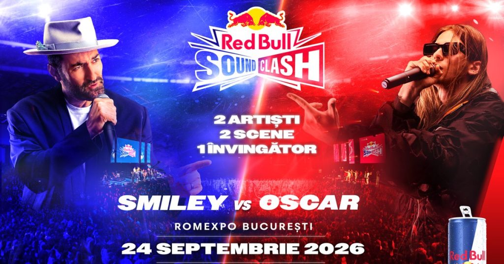 Pe 24 septembrie, la Romexpo, Smiley și Oscar intră în ringul Red Bull SoundClash pentru cea mai aprinsă confruntare muzicală a toamnei.