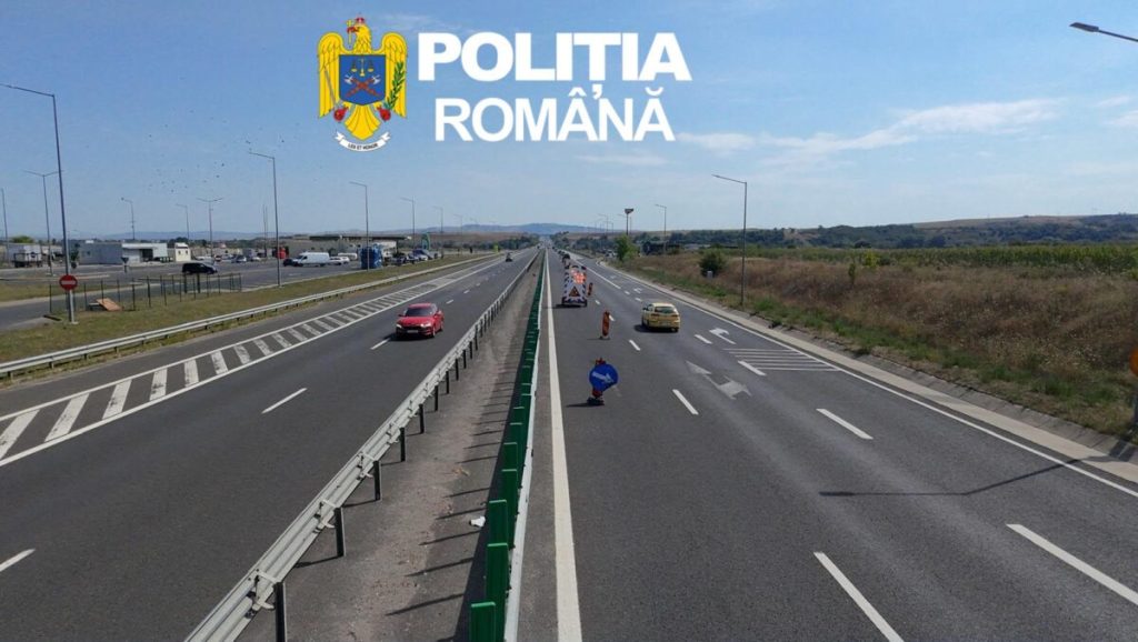 Goneau cu 201 km/h pe A1. Polițiștii au împărțit 100 de amenzi într-o singură acțiune. FOTO
