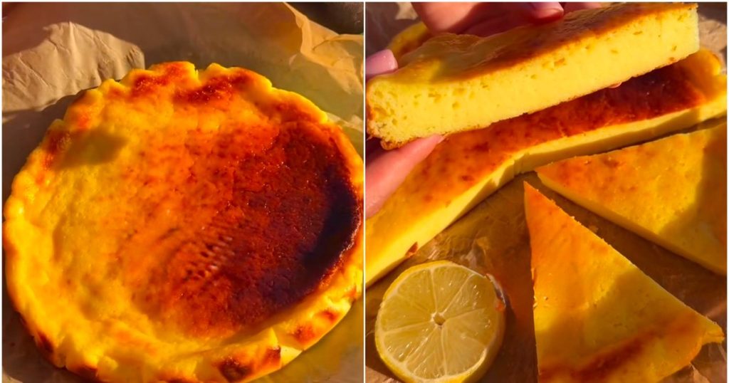 Prăjitură cremoasă cu ricotta și lămâie, fără blat și fără unt