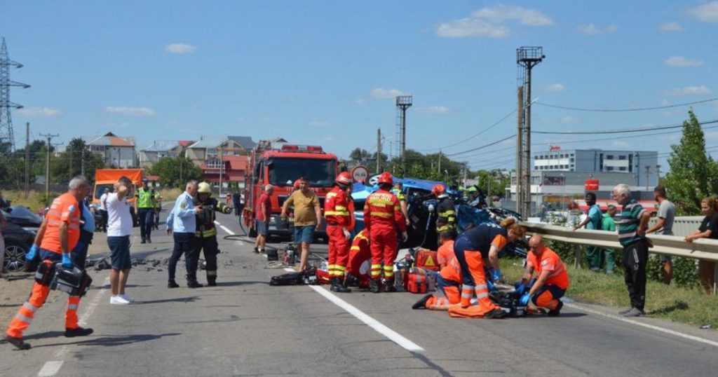 Momentul cumplit al producerii accidentului de la Ianca, filmat cu o camera de bord