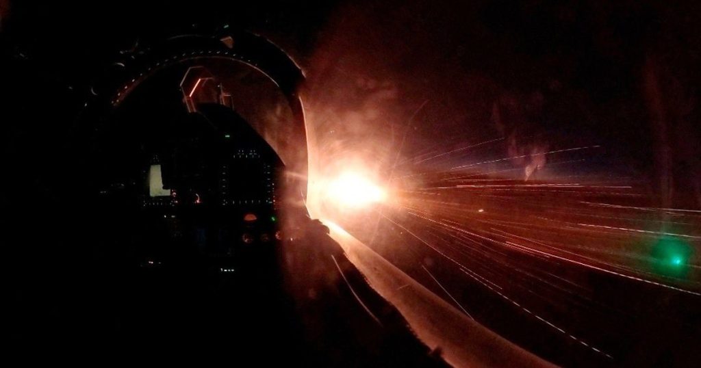 NATO a publicat imagini cu momentul în care drona a fost doborâtă la Galați de un F-18 spaniol