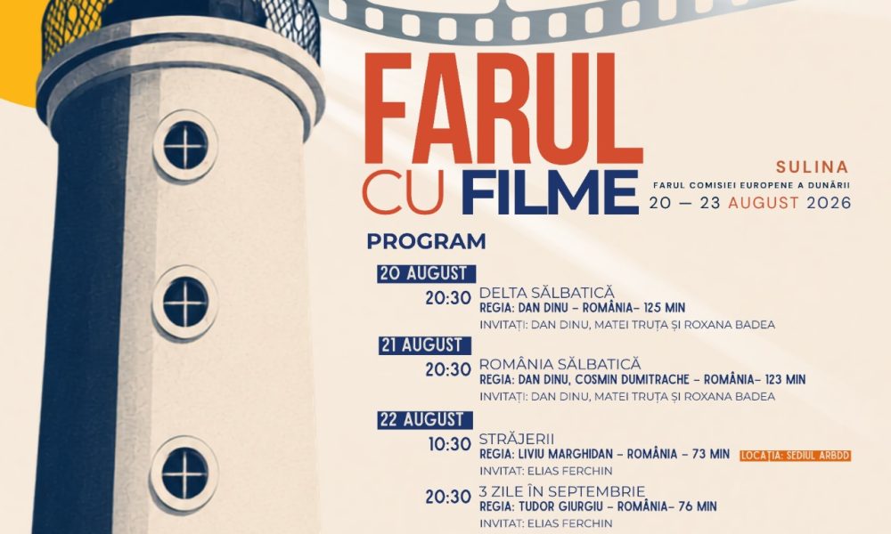 Farul cu Filme – Patru zile de film, întâlniri și povești la Sulina. 20 –23 august 2026,  Sulina –  Delta Dunării
