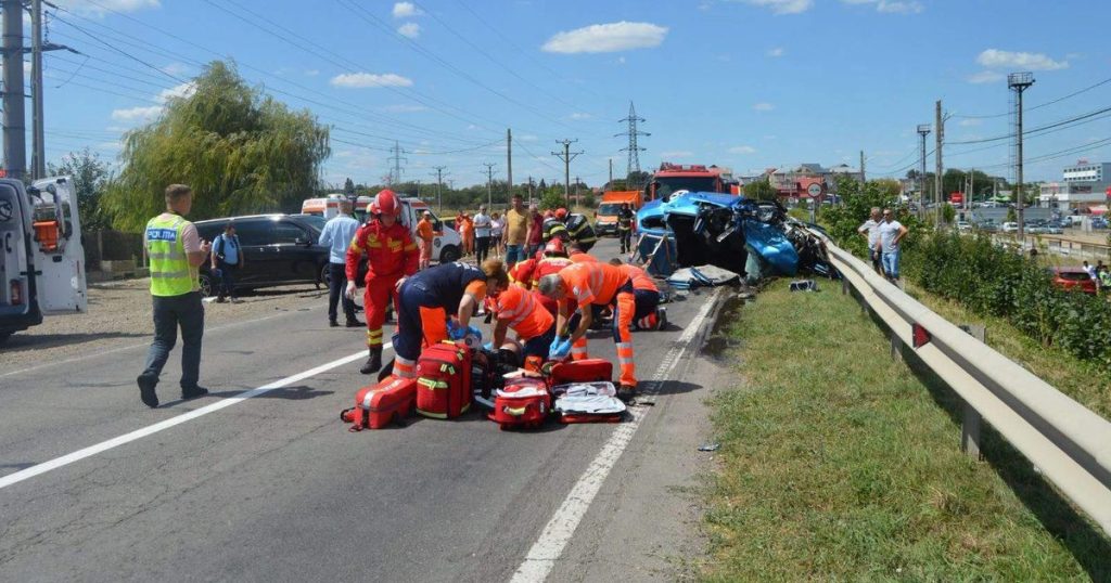 Accident cu trei mașini pe A4, în apropiere de Cumpăna. Trafic restricționat și coloană de autovehicule