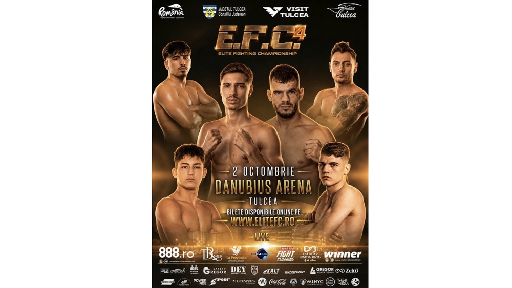 Gala „Elite Fighting Championship – Noaptea Campionilor” aduce elitele kickboxingului mondial la Danubius Arena din Tulcea