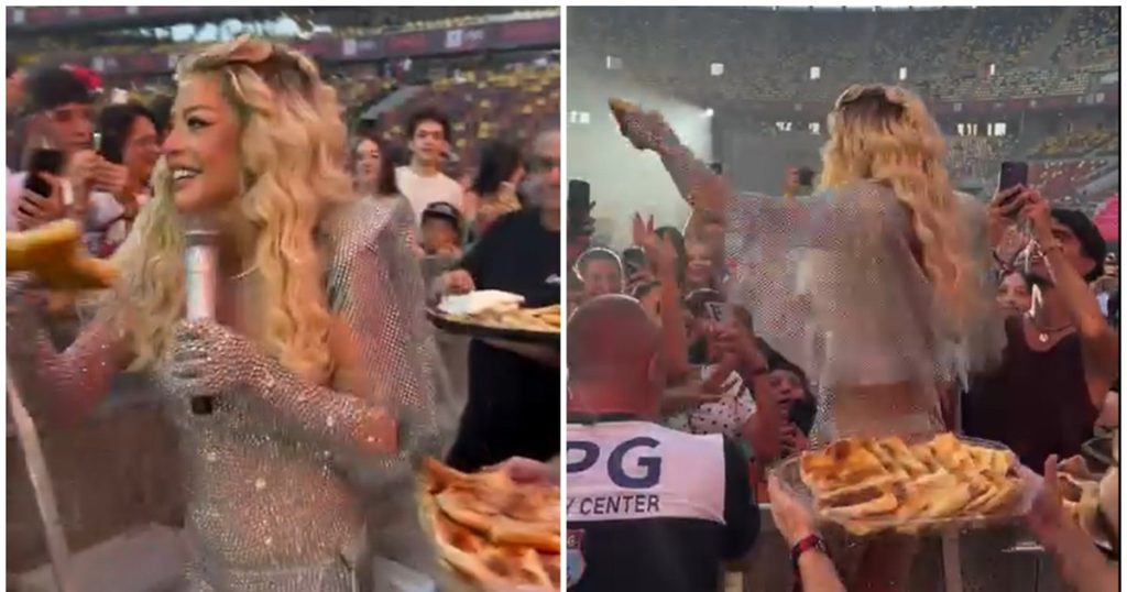 Loredana Groza a împărțit merdenele la SAGA Festival, în timpul concertului. Momentul a devenit viral