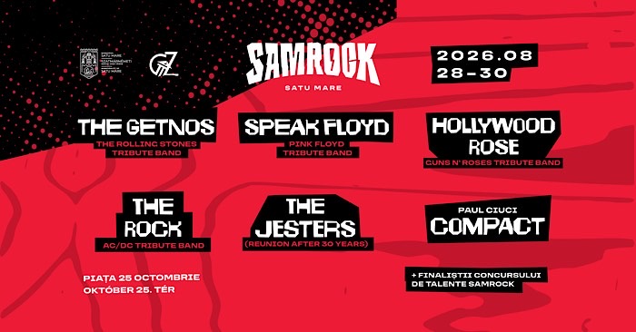 SamRock revine la Satu Mare: trei zile de rock în Piața 25 Octombrie