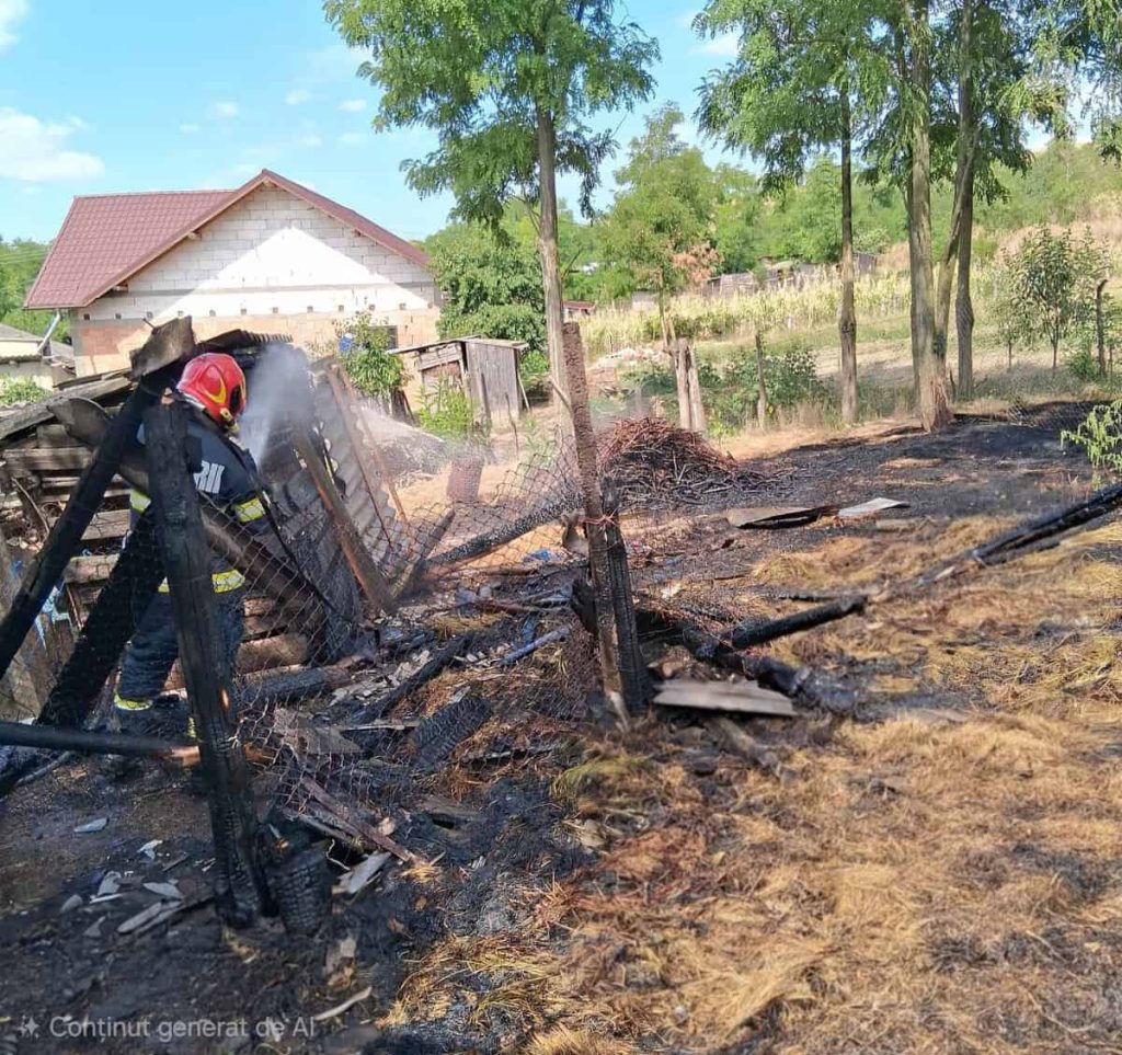 Patru incendii de vegetație, în doar câteva ore, la Botoșani. Trei hectare de teren au fost afectate