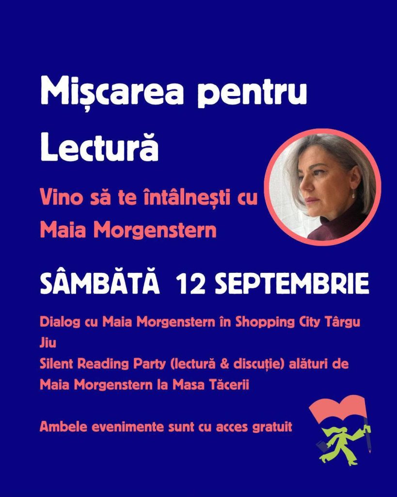 Actrița Maia Morgenstern ajunge la Târgu Jiu în cadrul manifestării „Mișcarea pentru Lectură“