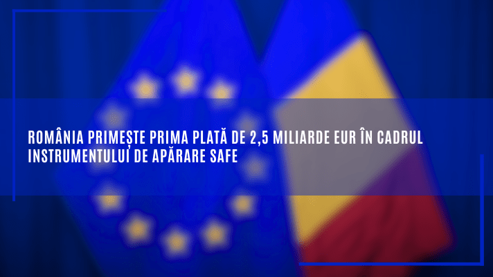 România primește prima plată de 2,5 miliarde de euro din împrumutul SAFE