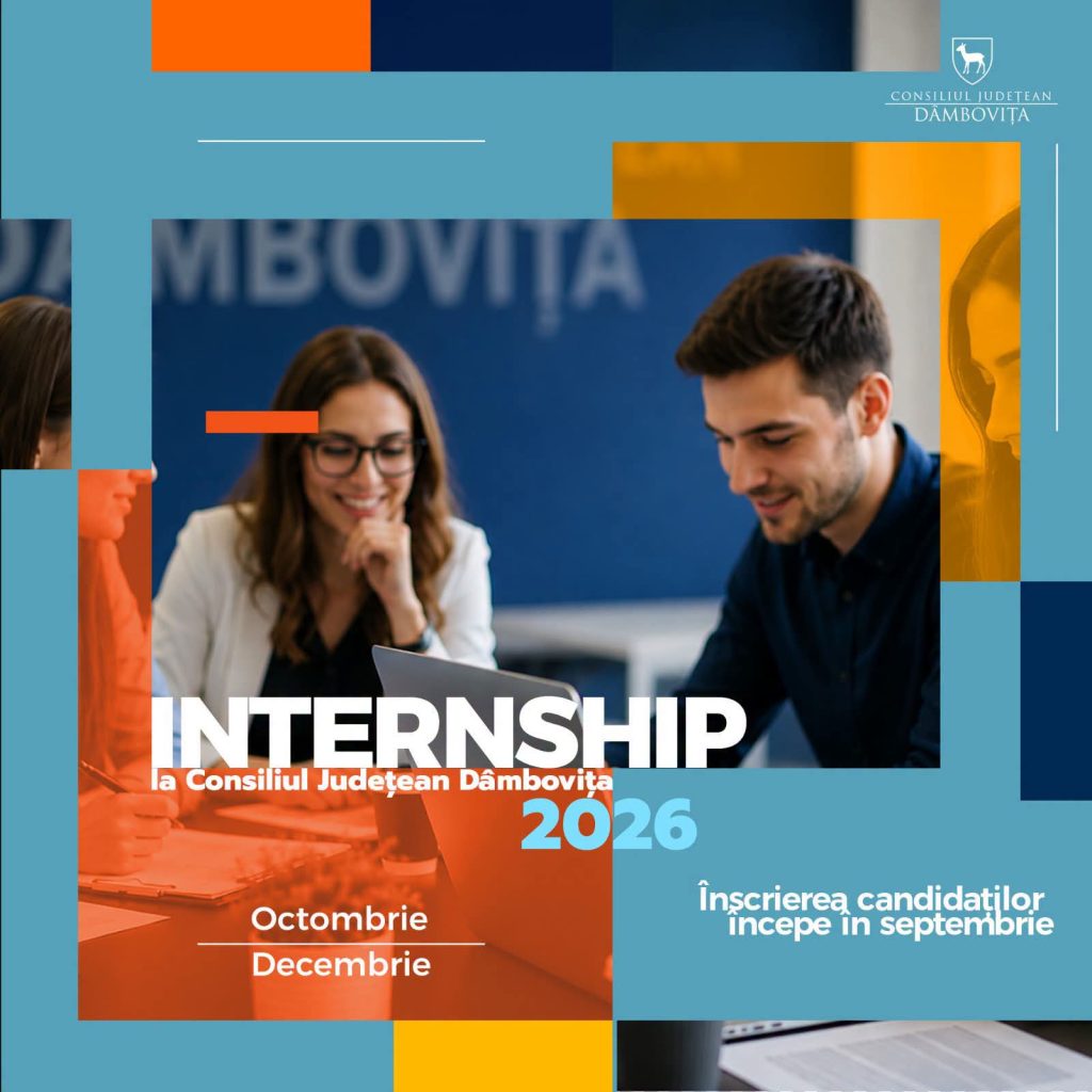 Consiliul Județean Dâmbovița lansează înscrierile pentru programul Internship 2026