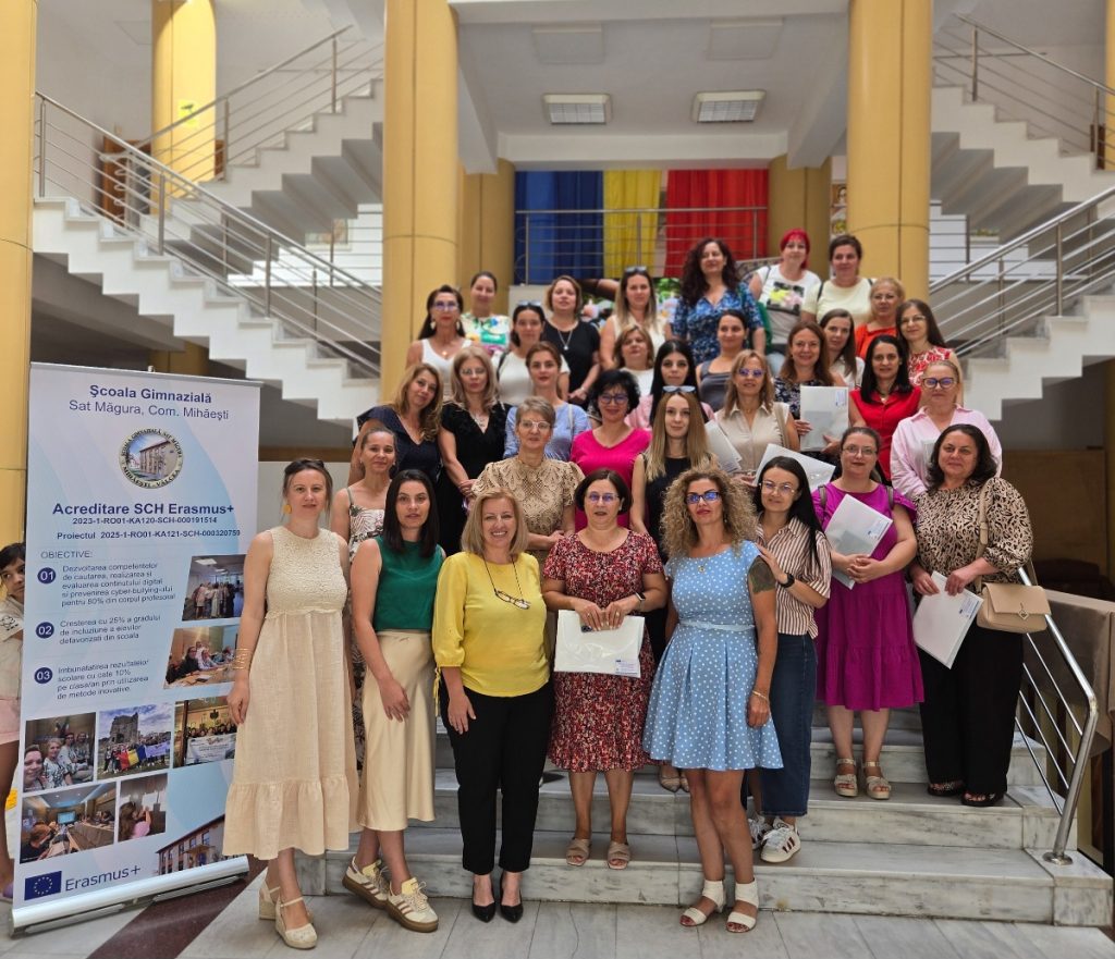 Erasmus+ la Școala Gimnazială Măgura – de la experiență la impact! Peste 40 de participanți la conferința de diseminare a rezultatelor proiectului Erasmus+, organizată la Biblioteca Județeană „Antim Ivireanul”