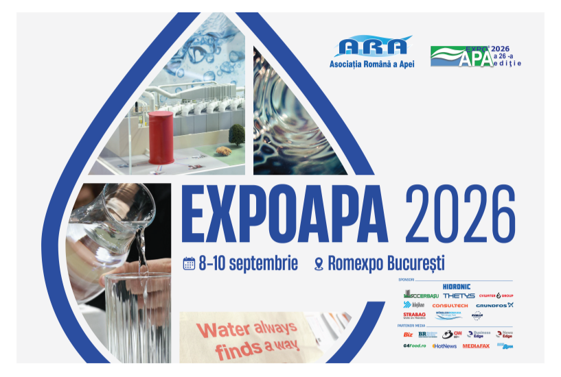 ExpoApa 2026 aduce la București aproape 90 de expozanți din 13 țări. Seceta și presiunea asupra resurselor de apă, în centrul ediției din acest an