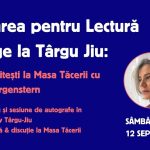 Silent Reading Party în jurul "Mesei Tăcerii" a lui Brâncuşi, cu actriţa Maia Morgenstern