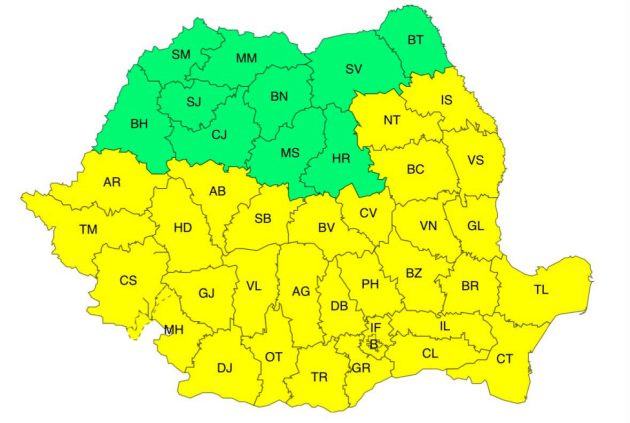 Caniculă, sâmbătă, în trei sferturi din ţară, inclusiv în Bucureşti!
