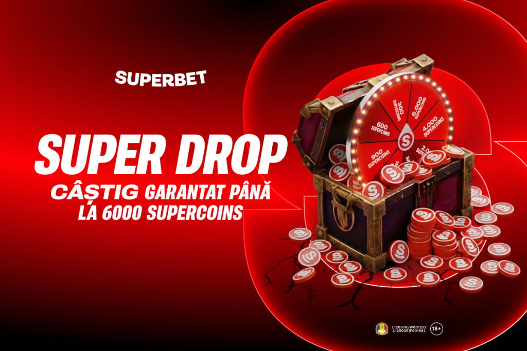 Azi e Super Drop cu câștig garantat la Super Spin, exclusiv la Superbet