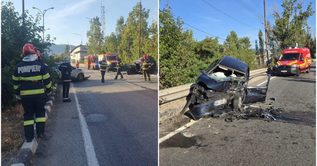 Accident grav pe DN6, în Mehedinți. Cinci persoane au fost rănite, două sunt inconștiente. Traficul este blocat