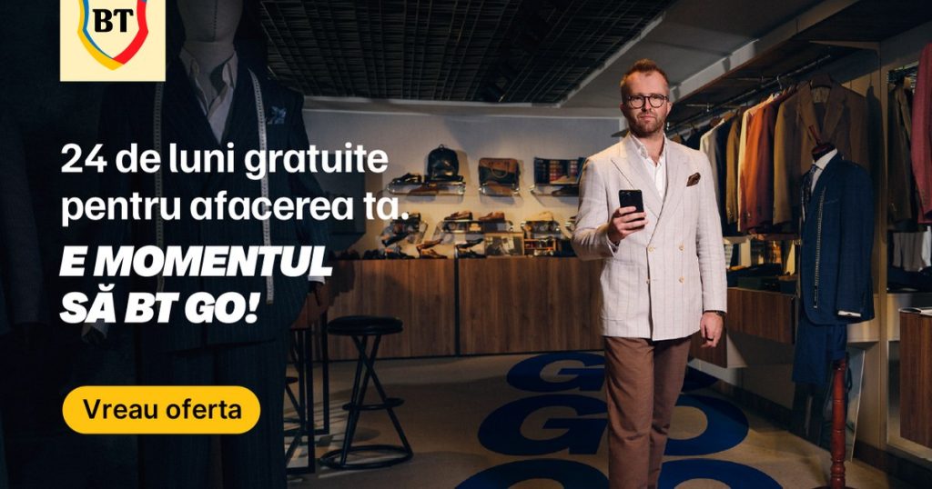 Mai puțin timp pentru operațiuni bancare, mai mult timp pentru business: BT oferă 24 de luni gratuite companiilor care își fac cont până la sfârșitul anului