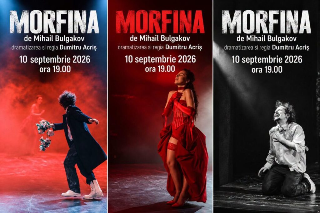 „MORFINA”, joi, la Teatrul „Elvira Godeanu” din Târgu Jiu. Spectacolul pleacă apoi în Ungaria