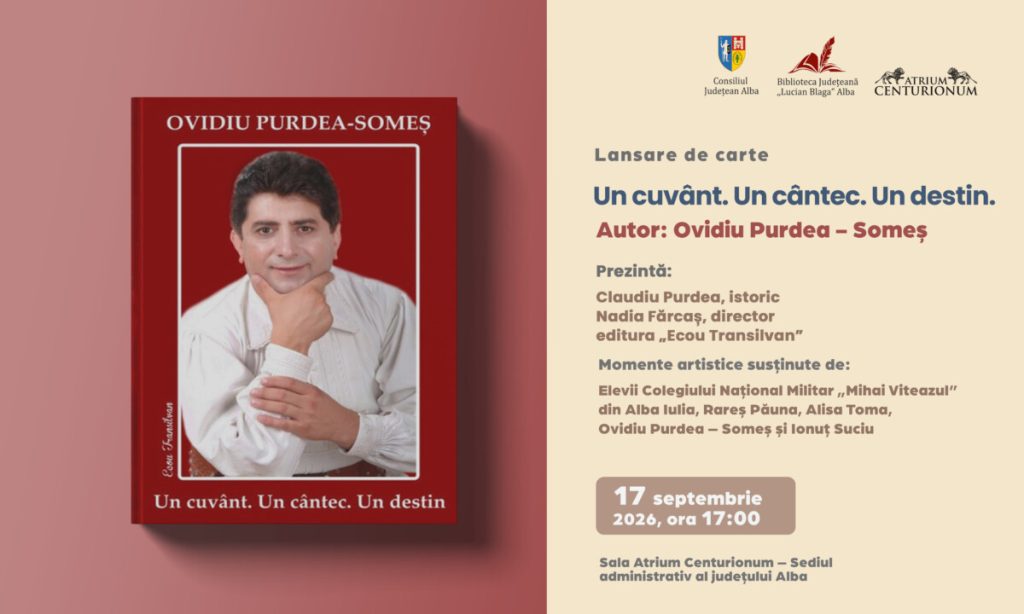 Lansare de carte și momente muzicale cu Ovidiu Purdea – Someș și invitații săi, la Alba Iulia