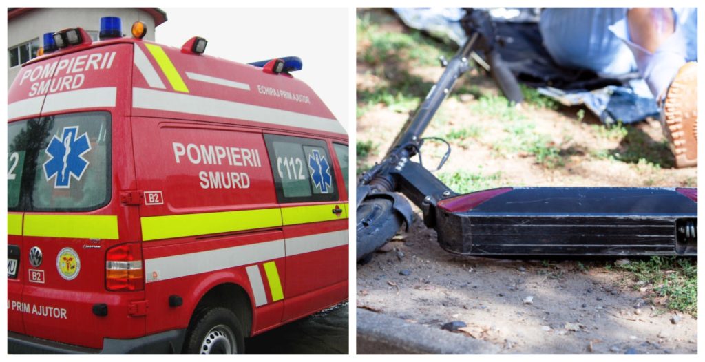 Accident în Cluj. Un copil de doar 9 ani a fost lovit de mașină. Era cu trotineta pe stradă! A fost transportat de urgență la spital