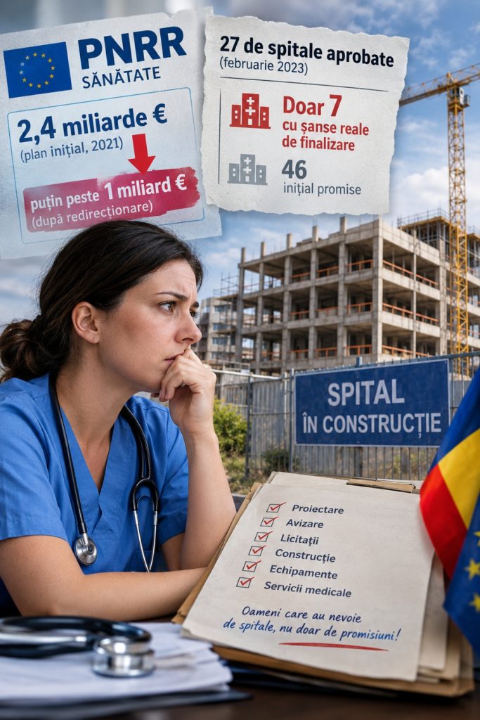 27 de spitale promise, doar șapte cu șanse reale, bilanțul sumbru al PNRR în sănătate