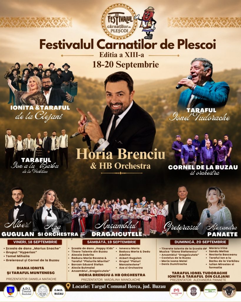 Festivalul Cârnaților de Pleșcoi, în weekend, între 18 – 20 septembrie. Muzică, tradiții și savoare locală