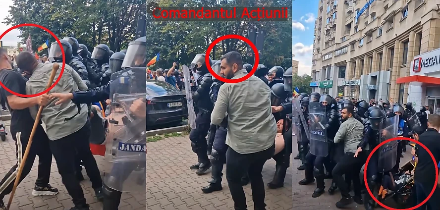 ”Comandantul acțiunii” de la Protestul din Piața Victoriei a ”rupt capul” unui cioban – Violența nejustificată a șefului în civil al jandarmilor prinsă pe video