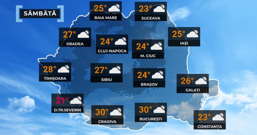 Vremea de mâine 19 septembrie. Ploi, descărcări electrice şi vânt în mai multe zone, apoi maxime de 32°C