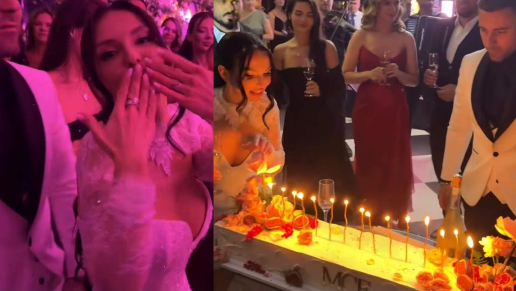 Imagini inedite de la petrecerea de nuntă a Franciscăi și a lui TJ Miles. Cum s-au distrat mirii și invitații