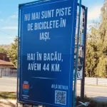 Bannere cu mesajul „Nu mai sunt piste de biciclete în Iaşi, hai în Bacău, avem 44 de km” au apărut la intrările în Iaşi / Primarul USR de Bacău, Lucian Viziteu: Nu e atac politic, ci campanie de promovare