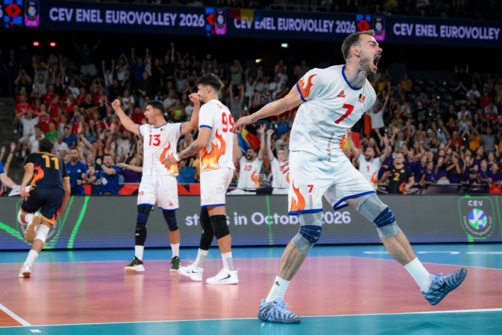 România , între cele mai bune opt echipe din Europa la volei. „A fost o victorie nemaipomenită”