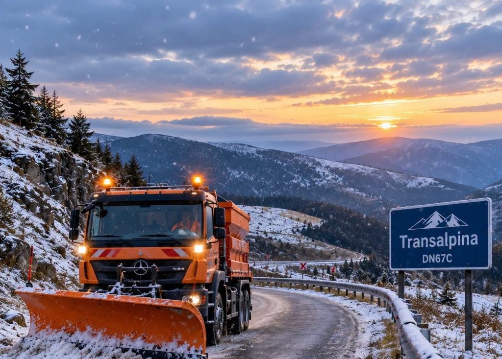 Lapoviță și izolat ninsoare pe Transalpina, sectorul cuprins între Rânca și Obârșia Lotrului
