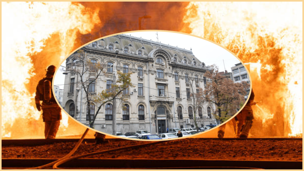 Explozie vizavi de sediul Inspectoratului General al Poliției. Mai mulți pompieri au fost chemați să intervină