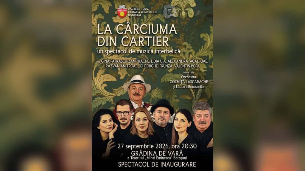 Grădina de Vară a Teatrului „Mihai Eminescu” va fi inaugurată cu muzică și povești din Botoșanii de altădată