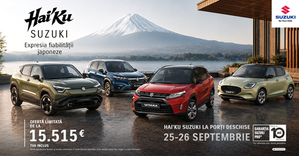 Autopadova Bacău vă așteaptă la Porți Deschise Hai’ku Suzuki, pe 25-26 septembrie