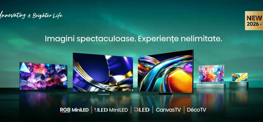 Hisense prezintă gama TV 2026: tehnologie RGB MiniLED îmbunătățită, ecrane de peste 100 de inch și o nouă generație de televizoare Lifestyle