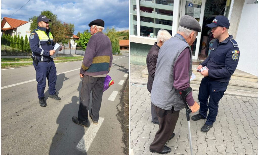 FOTO „Săptămâna Prevenirii Criminalității”, la Blaj. Polițiștii au avertizat peste 80 de seniori despre metoda „Accidentul”