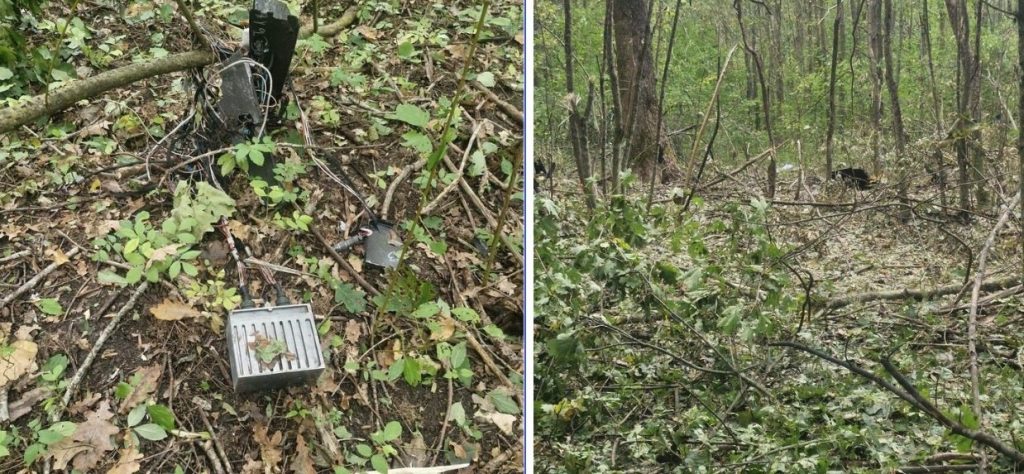 Fragmente de dronă, depistate în apropierea orașului Briceni