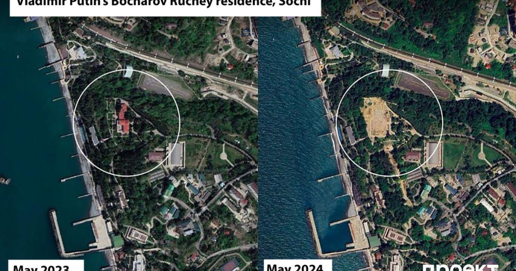 Reședința lui Putin din Soci a fost demolată și reconstruită în secret. Muncitorii, verificați la sânge pentru un „obiectiv strategic”