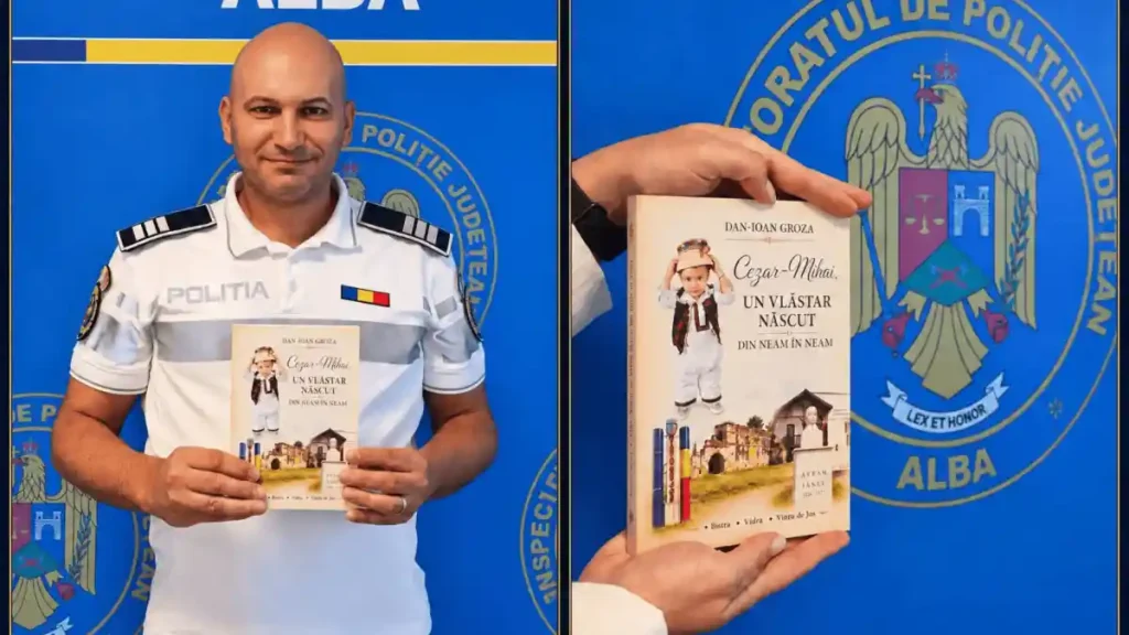Foto | Un polițist din Alba Iulia lansează un volum memorialistic din dorința de a-i împărtăși fiului său rădăcinile sale și ale soției sale: „Cezar-Mihai, un vlăstar născut din neam în neam”