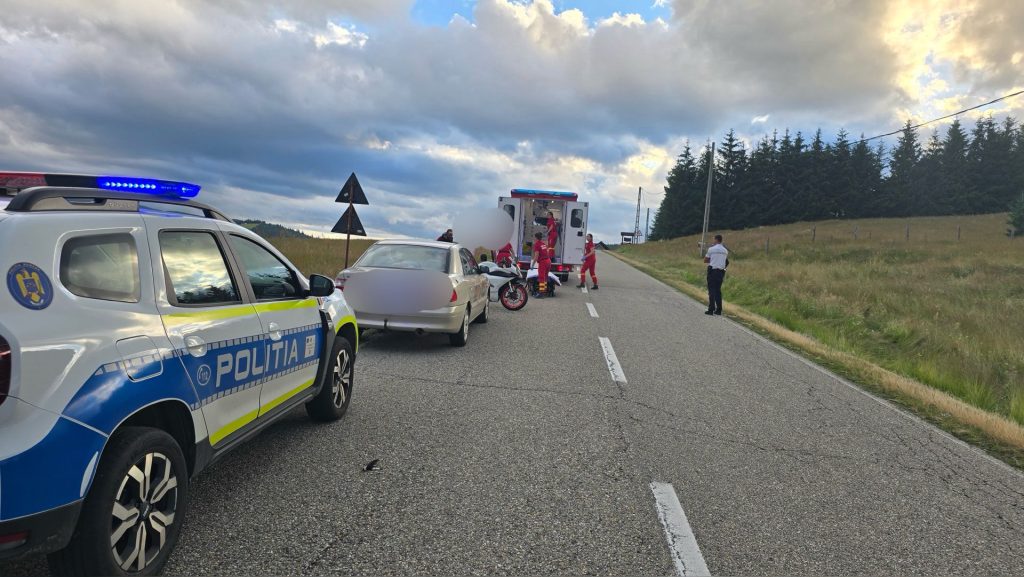 Accident grav pe A1, în apropiere de Cristian: un TIR a lovit o autoutilitară oprită pe banda de urgență