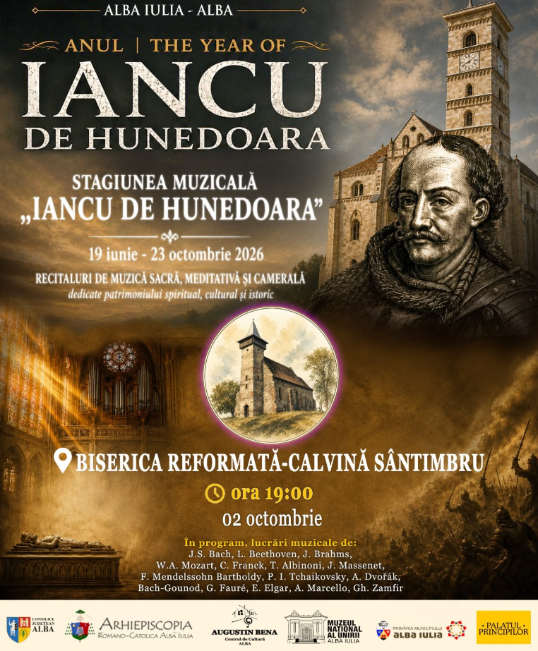 Armonie și patrimoniu istoric: Stagiunea Muzicală „Iancu de Hunedoara” ajunge la Biserica Reformată-Calvină din Sântimbru