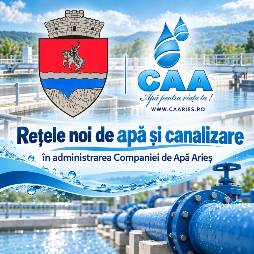 Mihai Viteazu: Rețelele noi de apă și canalizare au fost predate Companiei de Apă Arieș