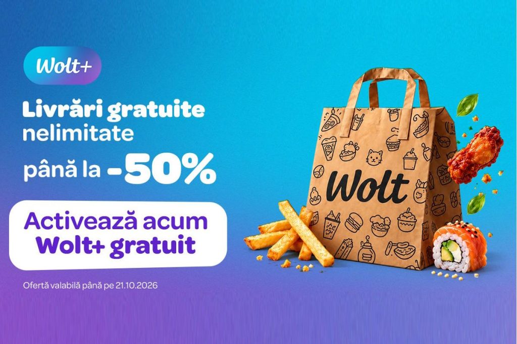 Tu alegi meciul, Wolt aduce ofertele: reduceri exclusive și abonamente Wolt+ gratuite