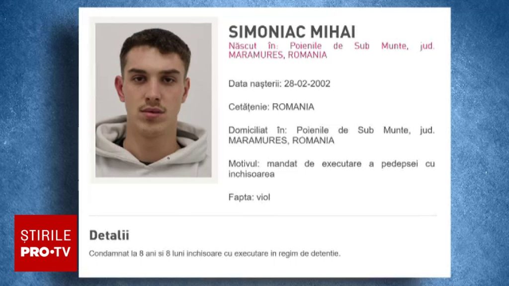 Tânăr din Maramureș condamnat pentru viol, căutat de polițiști. Și-a tăiat brățara și a fugit înainte să ajungă la închisoare