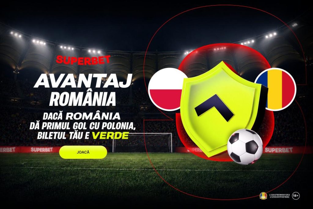 AVANTAJ ROMÂNIA, exclusiv la Superbet! Tricolorii marchează primii? Biletul tău pe victoria lor e deja verde